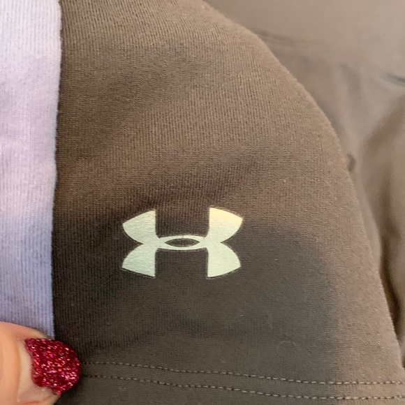 Under Armour Gray & Light Purple Athletic Shorts - Picture 5 of 6